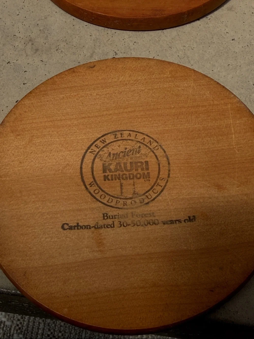Vintage kauri wood coasters grandma core coastal grandma